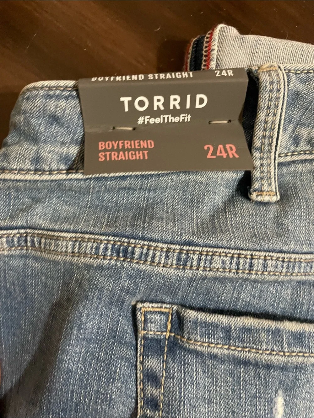 torrid Straight Jeans - Medium Blue Distressed